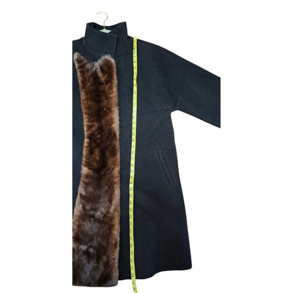 Hilary Radley 100% Alpaca Black Coat Women Size 4 Luxury Winter Overcoat - Picture 14 of 15